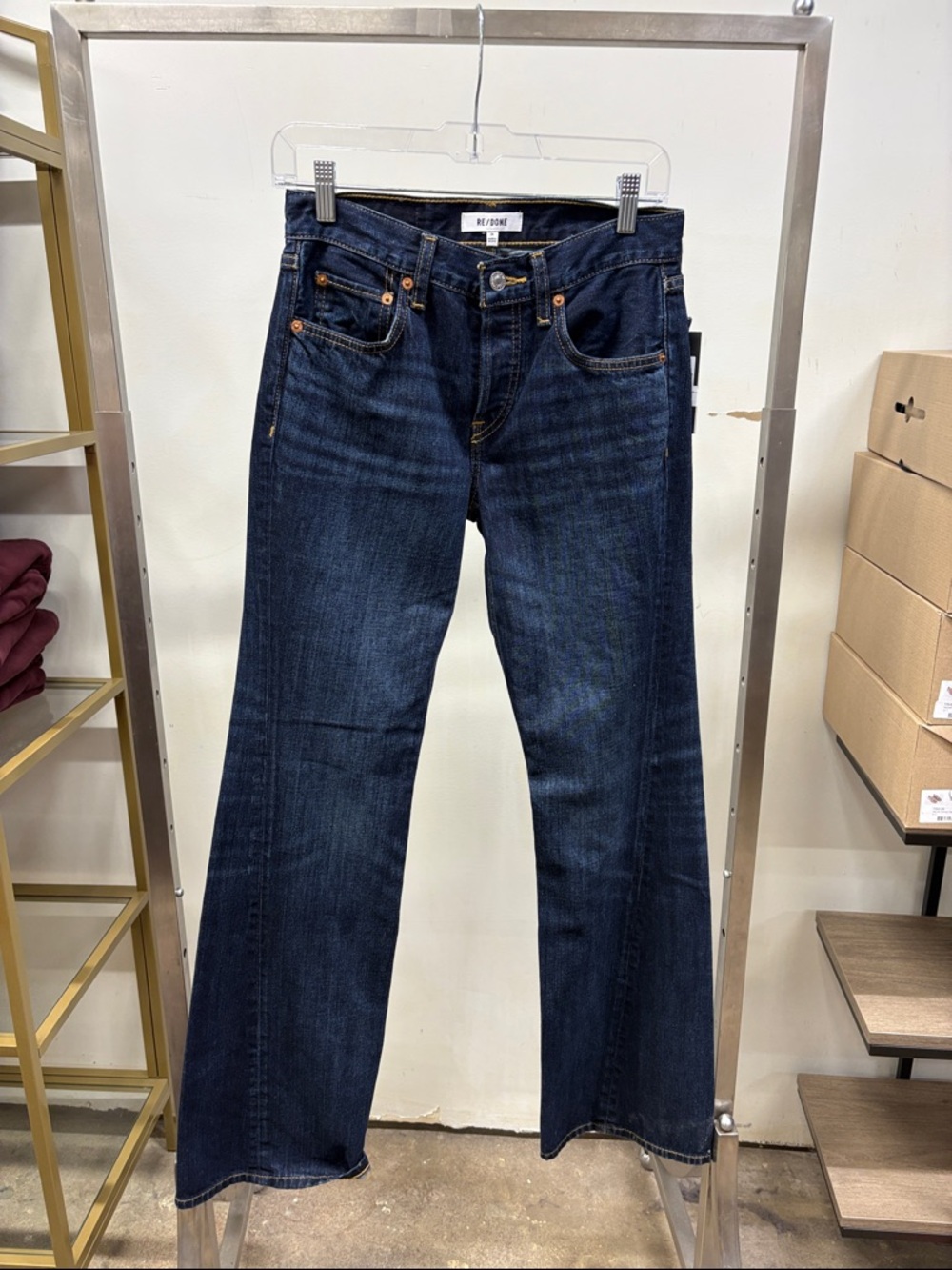 Re/Done Dark Blue Bootcut Jeans